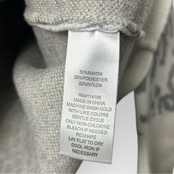 Peyton Primrose Abstract Paisley Ivory Sweater XL - Picture 4 of 5